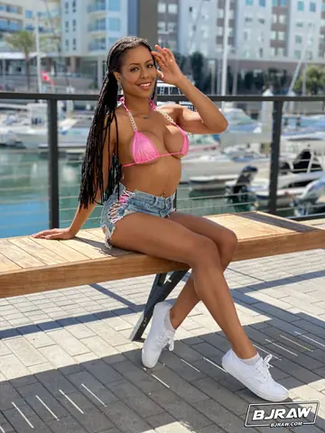 Kira Noir – Ebony Brunette with Pigtails Gives a Deepthroat and Takes a Facial