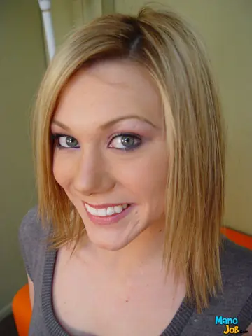 Blonde MILF Gives a POV Handjob and Takes a Mouthful of Cum