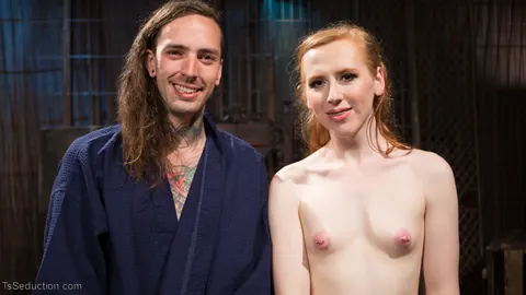 Redhead Trans Woman Peels Off Her Latex and Bares Her Body – photo 20 of 20