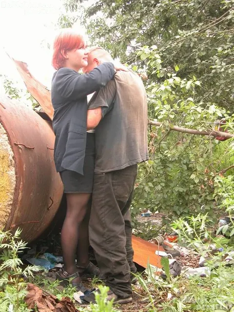 Curvy Redhead MILF Sucks and Fucks in Stockings at a Forest Camp – photo 5 of 16