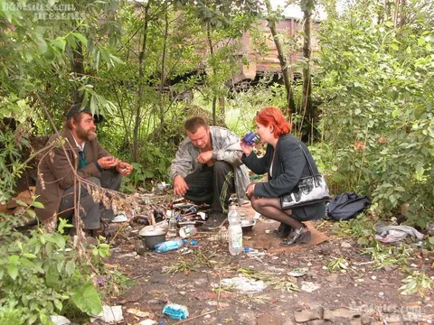 Curvy Redhead MILF Sucks and Fucks in Stockings at a Forest Camp – photo 2 of 16