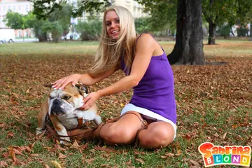 Slim Czech Blonde Takes BBC Doggy Style in the Bathroom