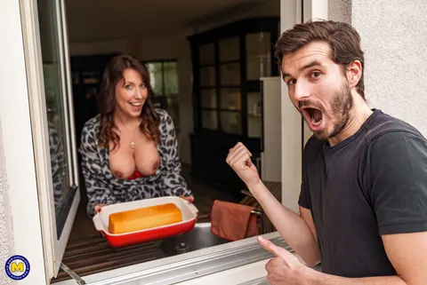 Busty MILF Fucks in the Kitchen and Takes a Load on Her Tits – photo 5 of 20