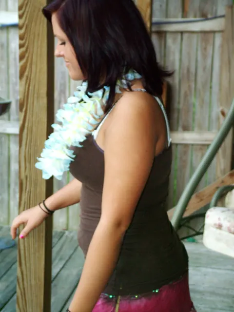 Roxy Belladonna: Redhead Strips Out of Her Dress to a White Bra Outside – photo 6 of 21
