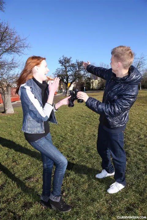 Linda Sweet: Busty Czech Redhead Gets Fucked Outdoors After a Handjob – photo 2 of 15