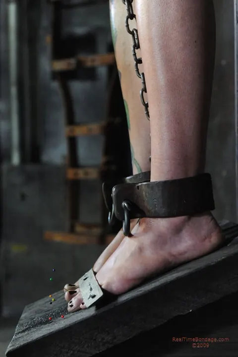 Rain DeGrey: Tattooed Blonde with Big Enhanced Tits Takes Anal and Strap-On in Bondage – photo 6 of 16