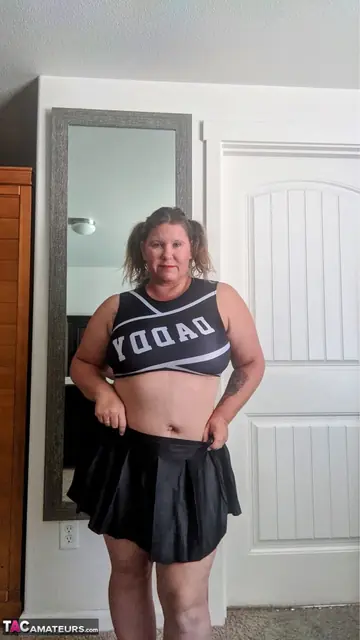 Busty Kris Ann – Busty Blonde MILF Strips Out of Her Uniform and Fingers Her Pussy