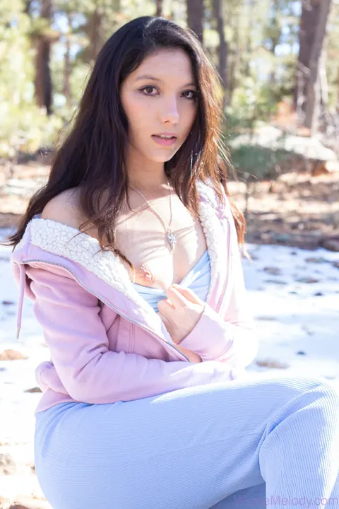 Melody Wylde: Skinny Asian Brunette Poses Outdoors in Revealing Outfit – photo 10 of 15