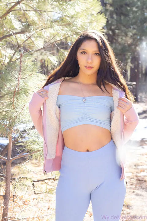 Melody Wylde: Skinny Asian Brunette Poses Outdoors in Revealing Outfit – photo 9 of 15