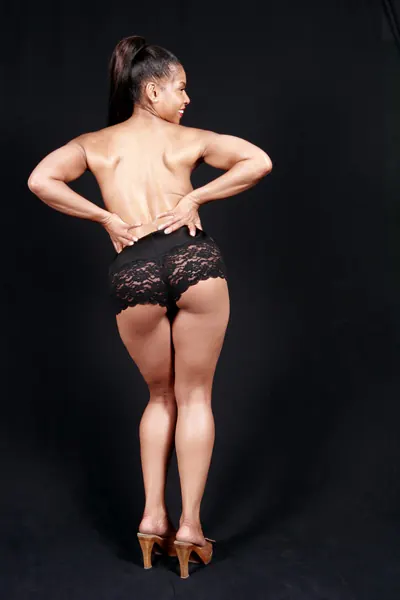 Semmie Desuora: Thick Ebony MILF Flaunts Her Big Tits in Lingerie and Bikini – photo 1 of 14