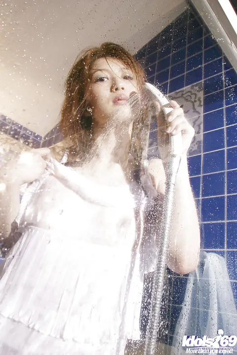 Mio Kimori: Thick Asian Brunette Shows Her Hairy Pussy in the Shower – photo 11 of 14
