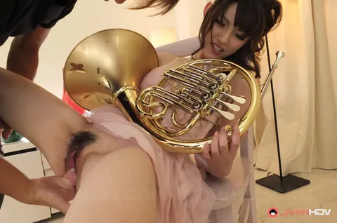 Kanako Iioka: Japanese Brunette in a Dress Spreads Her Hairy Pussy – photo 18 of 20