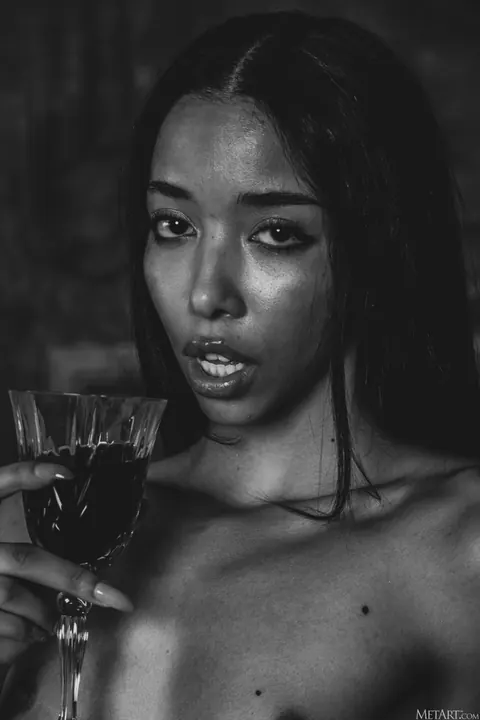 Lia Lin: Skinny African Brunette Spreads Her Shaved Pussy in Heels – photo 19 of 21
