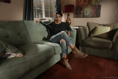 Dana Vespoli: Busty Asian MILF Strips Out of Her Jeans and Glasses – photo 2 of 15