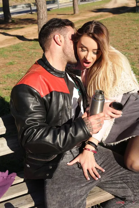 Katrin Tequila: Blonde Russian in Stockings Gets Fucked Outdoors – photo 5 of 21