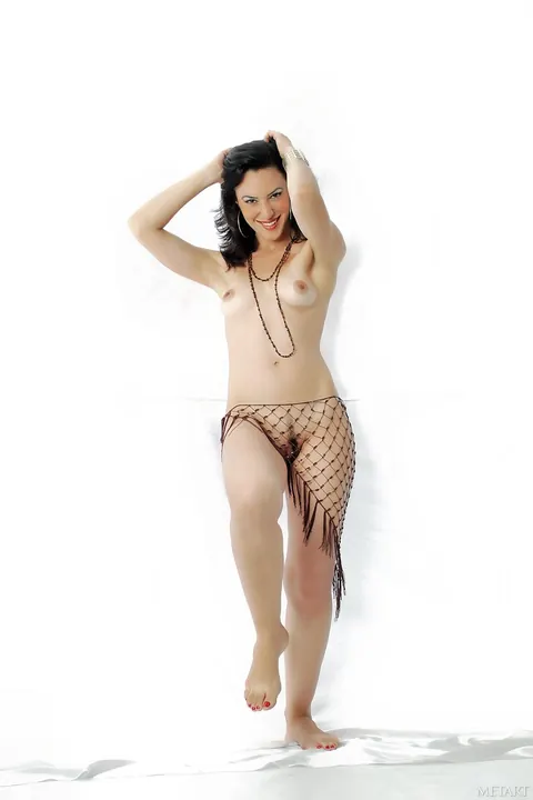 Maria Sophie: Latina PAWG in Fishnet Spreads Her Trimmed Pussy – photo 15 of 20