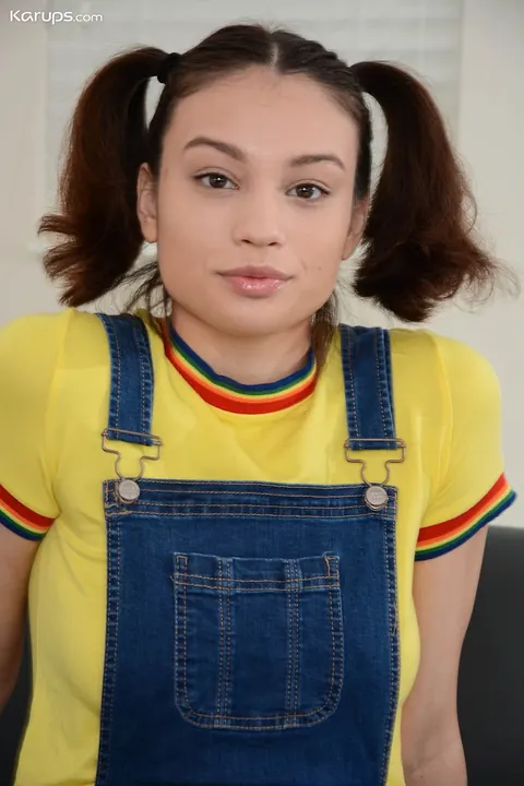 Liv Wild: Busty Latina in Pigtails and Thigh-High Socks Rides Cock – photo 1 of 18