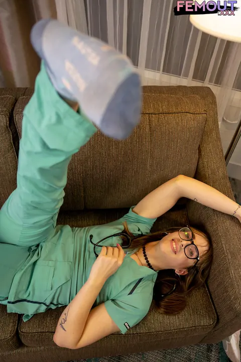 Trans Nurse Undresses and Poses Nude – photo 4 of 16