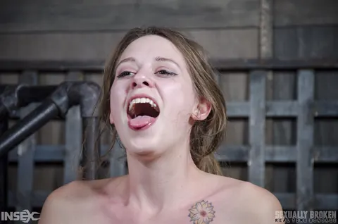 Zoey Laine: Tall Hairy Brunette Endures BDSM Threesome with Blowjob – photo 3 of 15