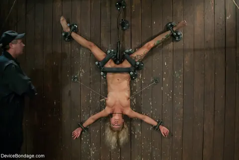 Rain DeGrey: Tall Blonde in Bondage Spreads and Uses a Dildo – photo 21 of 21