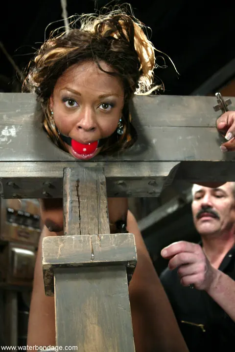 Vixen Fyre: Ebony Brunette in Bondage Spreads and Fucks a Dildo – photo 9 of 21