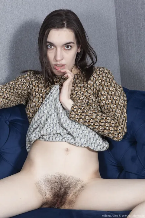 Milena Juice: Slim Hairy Brunette Strips Out of Her Skirt for Selfies – photo 4 of 21