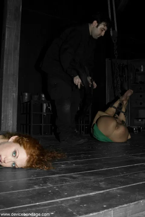 Miss Jade Indica: Latina Redhead and Brunette MILFs Spread and Lick in Lesbian Bondage – photo 15 of 17