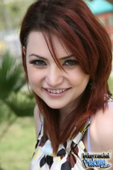 Marina Blue: Slim Redhead with Big Tits Sucks BBC and Gets Fucked Outdoors – photo 2 of 21