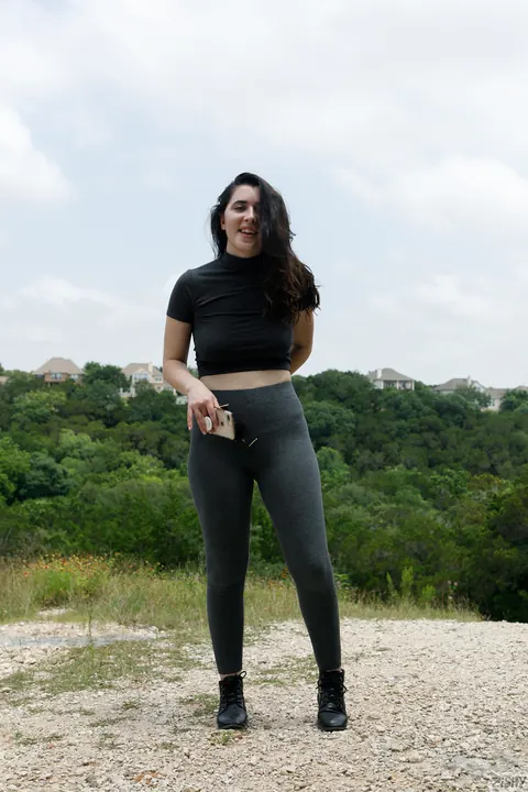 Ophelia Palantine: Thick Ukrainian Brunette with Big Tits Spreads Outdoors in Glasses – photo 5 of 12