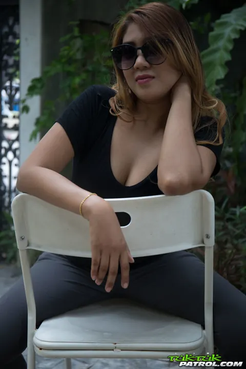 Lilly Rose: Thai Babe in Glasses Rides Cock Outdoors – photo 3 of 19