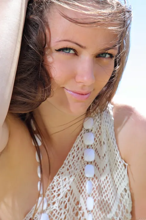 Anastasia F: Slim Ukrainian Brunette Strips Out of Her Lingerie Outdoors – photo 3 of 21