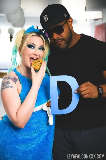 Blonde with Big Tits Rides Black Cock in the Kitchen