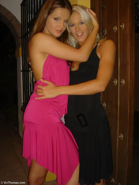 Sandra Shine: Tall Hungarian Blondes Strip Off Their Panties and Spread in the Bathroom – photo 14 of 21