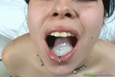 Busty Brunette Sucks Cock POV and Swallows a Huge Load – photo 12 of 17