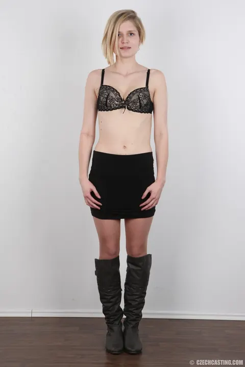 Barbora Kovarikova: Slim European Blonde Strips Out of Her Lingerie and Boots – photo 4 of 20