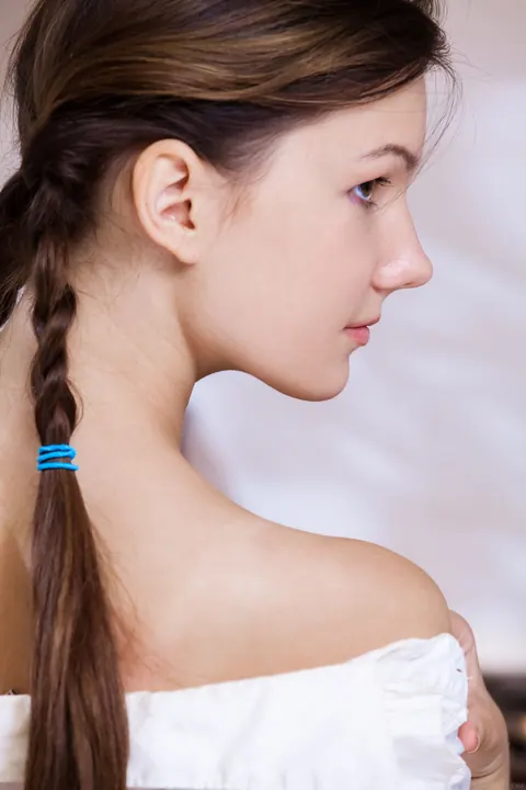 Pigtail Babe Spreads Her Hairy Pussy Wide – photo 11 of 20