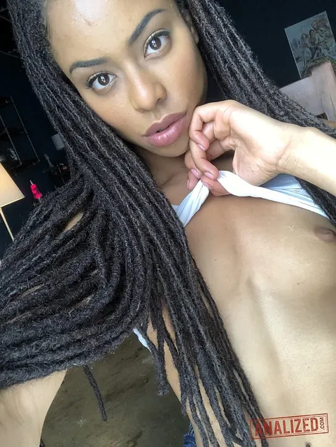 Kira Noir: Petite Brunette Ebony Babe in Panties Takes a Selfie – photo 6 of 20