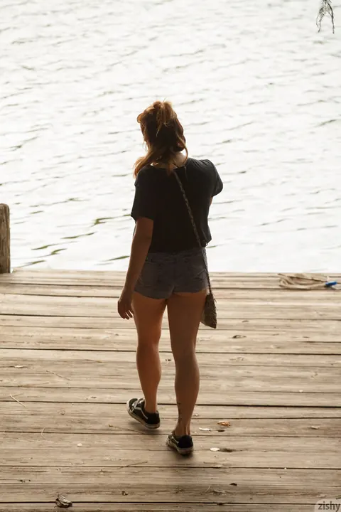 Kelsey Berneray: Busty Redhead Shows Off Her Pierced Tits Outdoors – photo 4 of 12