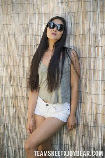Katana – Petite Asian Brunette in Shorts Takes Anal Doggy Style Outdoors