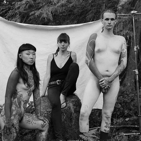 Tattooed Asian Woman Dominates in the Forest – photo 7 of 19