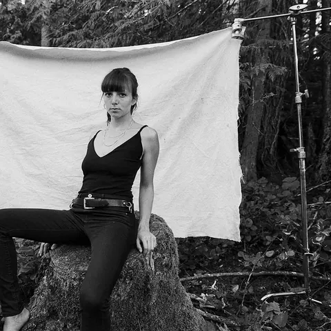 Tattooed Asian Woman Dominates in the Forest – photo 8 of 19