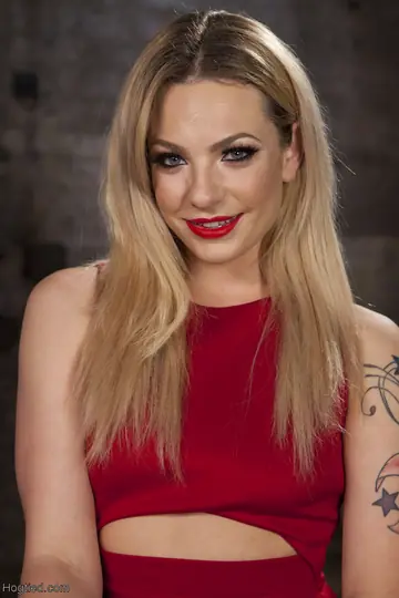 Dahlia Sky – Blonde Bound and Stretched with a Big Dildo by Her Partner