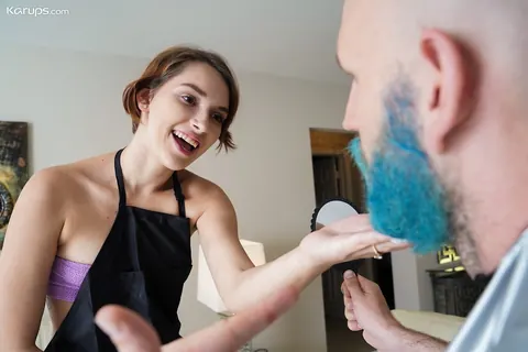 Natalie Porkman: Slim Short-Haired Brunette Rides Cowgirl and Sucks Cock – photo 2 of 21