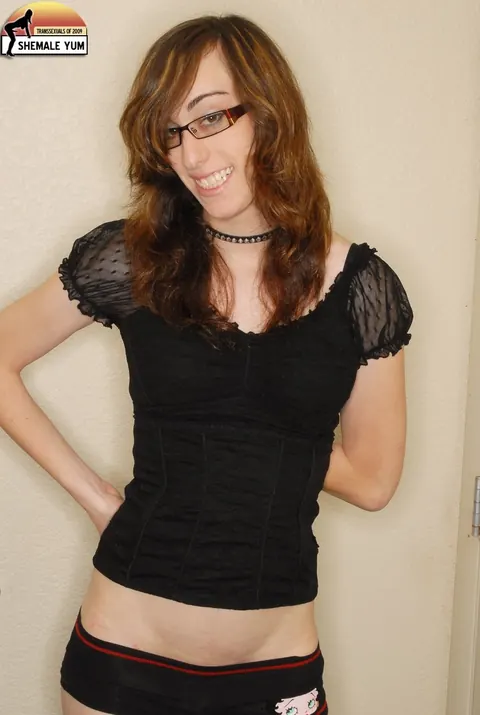 Slim Trans Woman Strips Out of Her Corset and Lingerie – photo 5 of 16