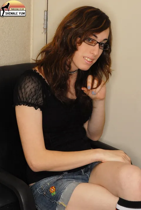 Slim Trans Woman Strips Out of Her Corset and Lingerie – photo 1 of 16