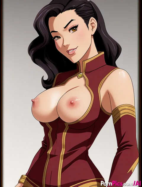 AI-Generated Thick Babe with Big Tits Spreads While Clothed – photo 1 of 11