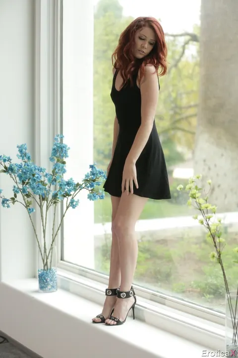 Elle Alexandra: PAWG Redhead Strips Out of Her Panties at the Window – photo 3 of 16