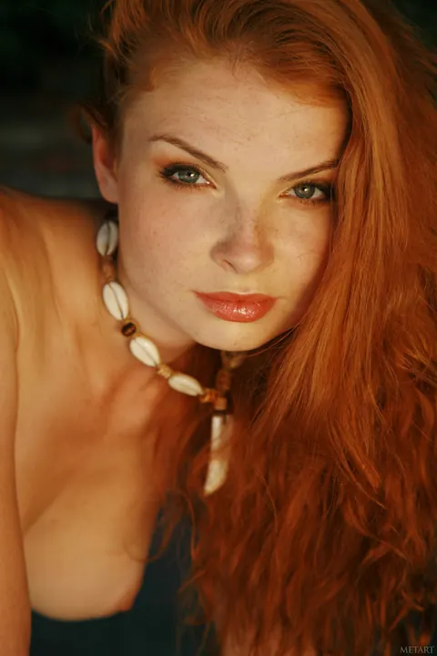 Natalia A: Skinny Redhead Strips Nude and Spreads by the Pool – photo 3 of 21