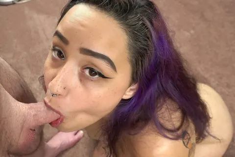 Indigo Dances: Busty BBW Brunette Sucks Cock POV Until He Cums – photo 14 of 21