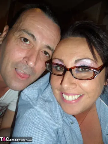 Mature European BBW in Stockings Fingers Her Shaved Pussy in a Selfie